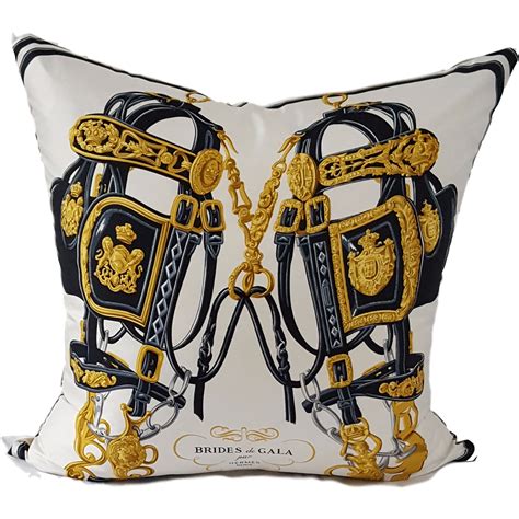 hermes black and white pillow|Hermes pillow patterns.